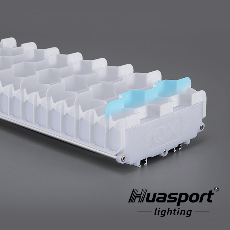 Huasport double-layer honeycomb anti-glare grille for indoor pickleball court lighting