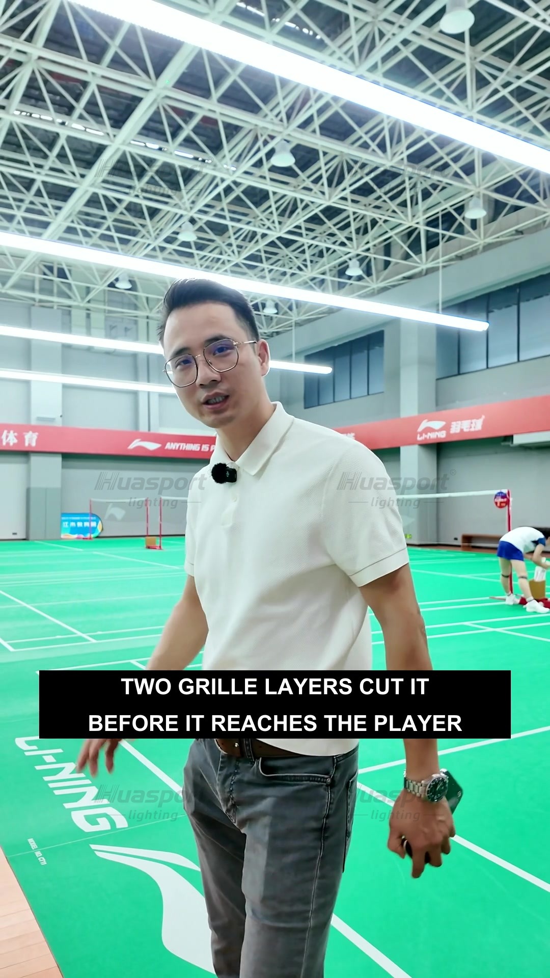 S90 double-layer grille badminton hall lighting player-view side glare check